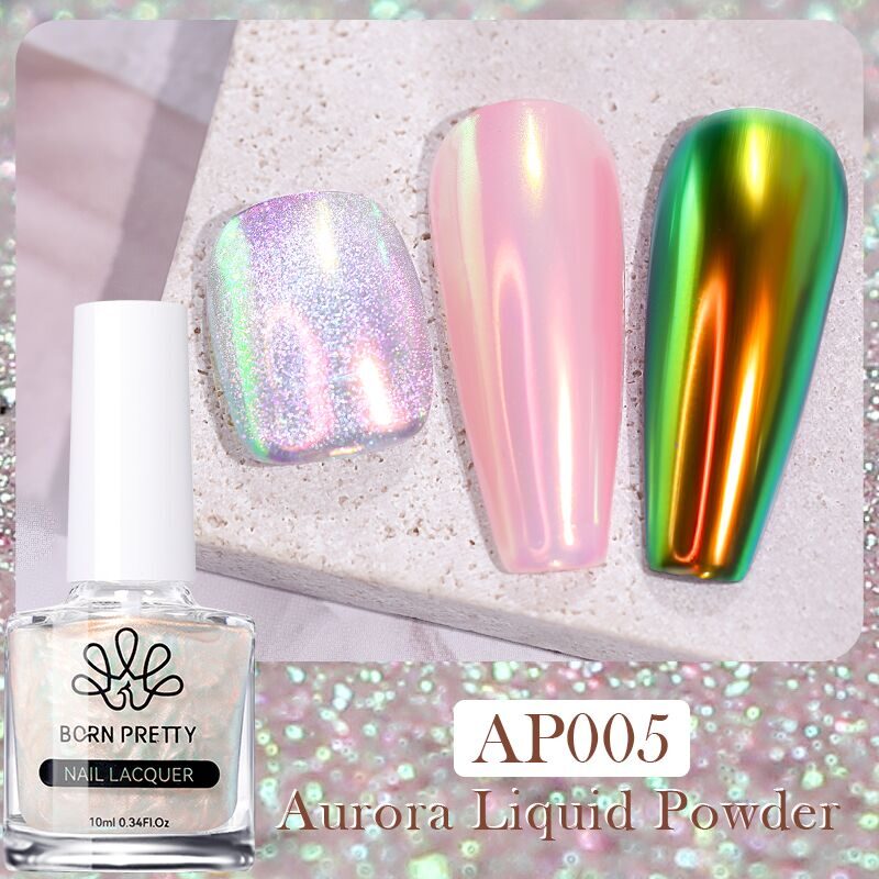 BORN PRETTY, ЖИДКИЙ БЛЕСК AURORA PEARL METALLIC MIRROR NAIL POLISH 55938-05, 10 МЛ