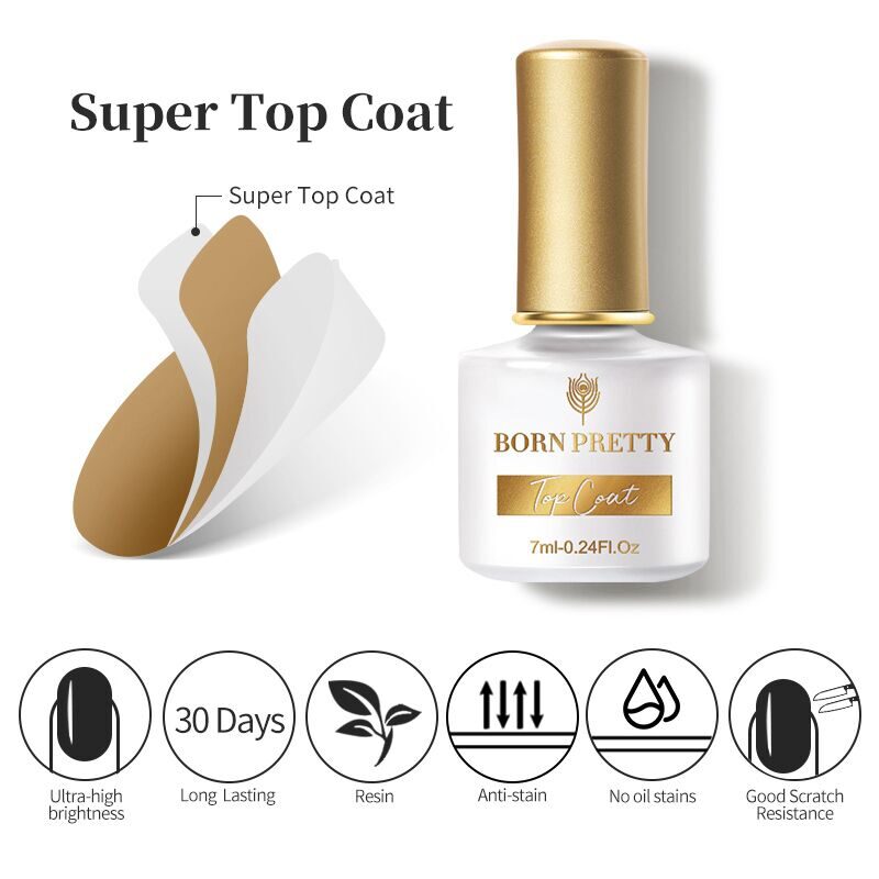 BORN PRETTY, ТОП ДЛЯ ГЕЛЬ-ЛАКА NANO-PLATED CRYSTAL TOP COAT, 7 МЛ