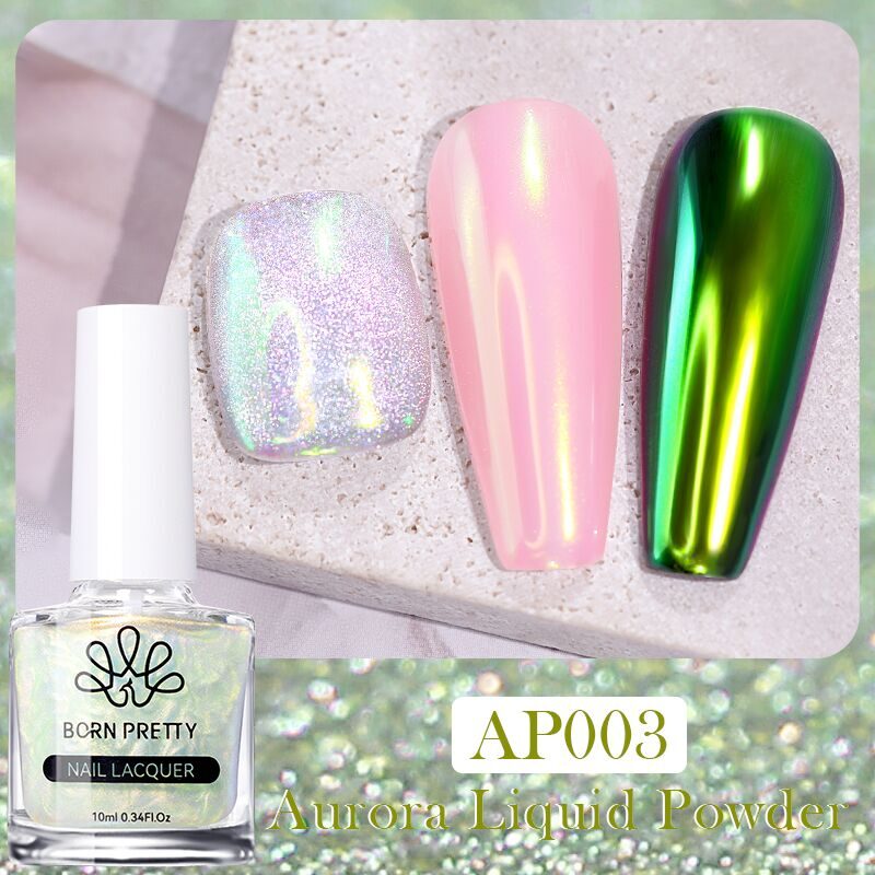 BORN PRETTY, ЖИДКИЙ БЛЕСК AURORA PEARL METALLIC MIRROR NAIL POLISH, 10 МЛ