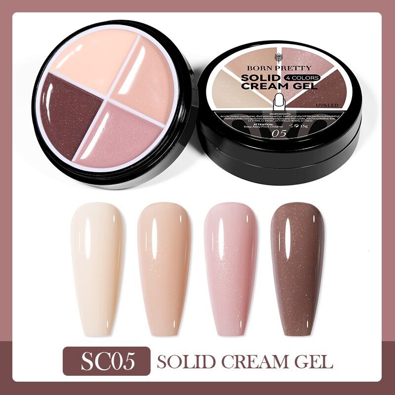 BORN PRETTY, ГЕЛЬ-ЛАК 4 IN1 SOLID CREAM GEL SC05, 15 ГР