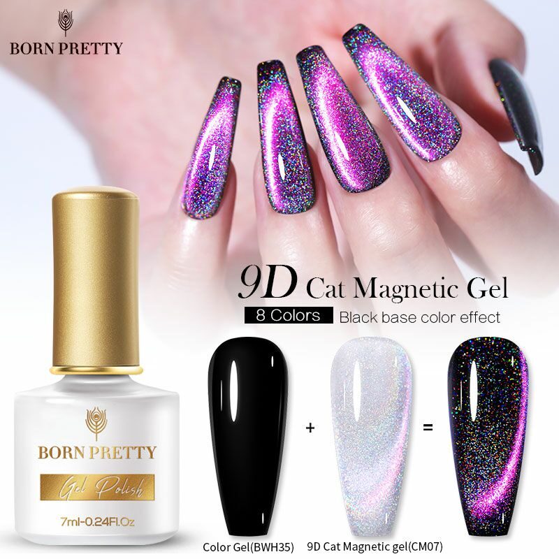 BORN PRETTY, ГЕЛЬ-ЛАК "9D CAT MAGNETIC GEL" CM-08, 7 МЛ