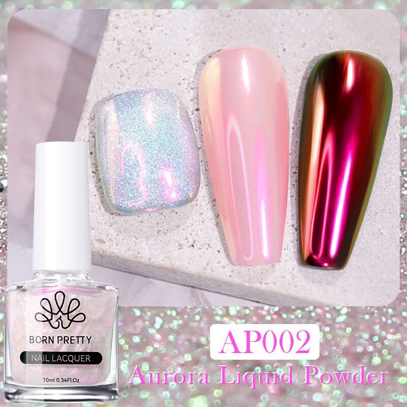 BORN PRETTY, ЖИДКИЙ БЛЕСК AURORA PEARL METALLIC MIRROR NAIL POLISH, 10 МЛ